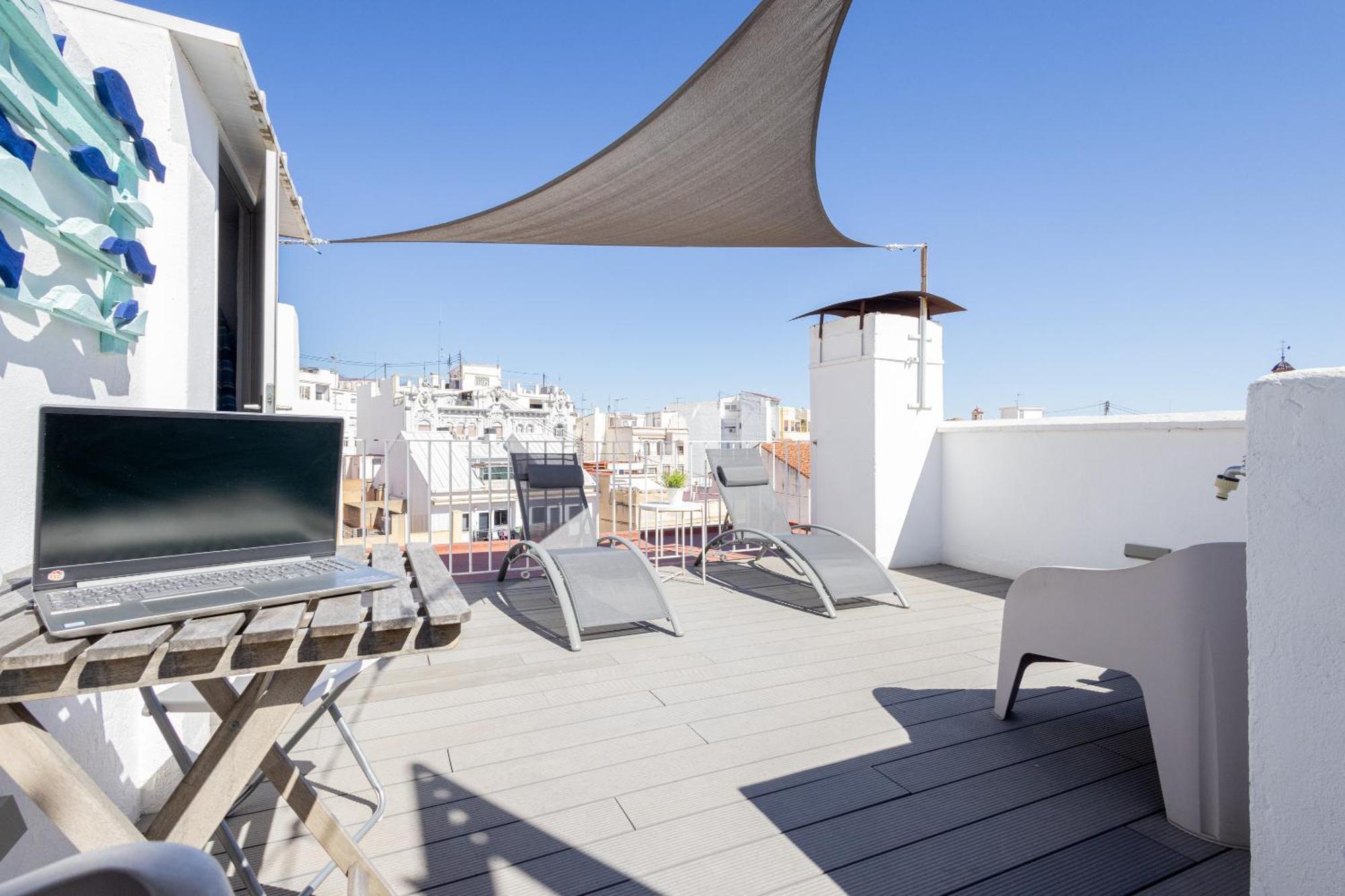 Ferienwohnung Florit Flats - Atico Oasis De Ruzafa Valencia Exterior foto